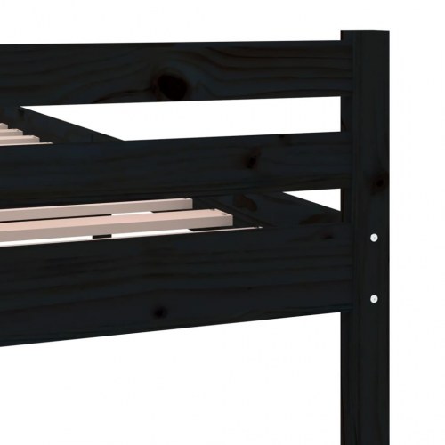 Sengeramme 90x200 cm massivt træ sort