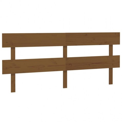 Sengegærde i massivt fyrretræ 204 x 3 x 81 cm - gyldenbrun