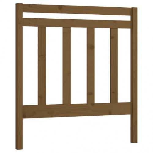Sengegavl 106×4×100 cm i massivt fyrretræ - gyldenbrun