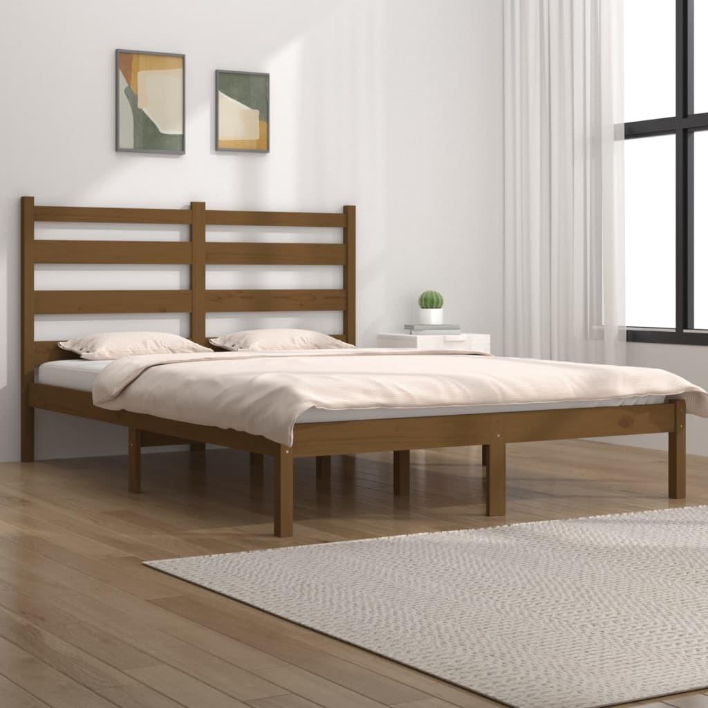 Sengeramme Small Single Massivt Fyrretræ - honningfarvet / 200 x 200 cm