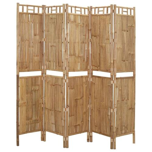 5-panels rumdeler 200x180 cm bambus