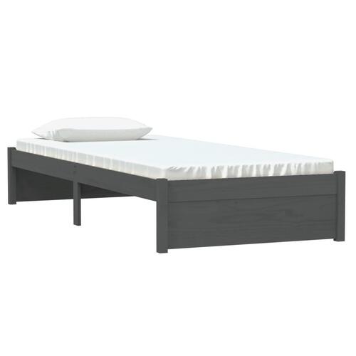Sengeramme 75x190 cm Small Single massivt træ grå