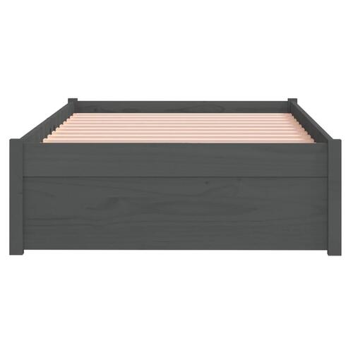 Sengeramme 75x190 cm Small Single massivt træ grå