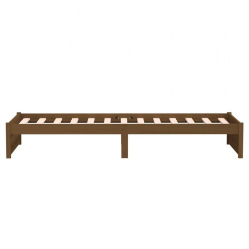 Sengeramme 75 x 190 cm Small Single i massivt træ - gyldenbrun
