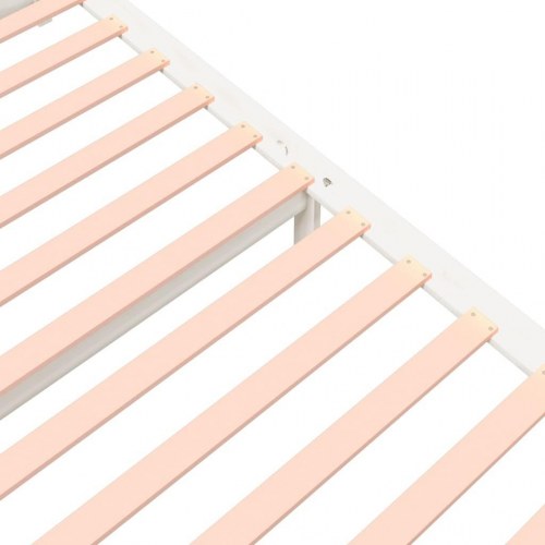 Sengestel 180x200 cm Super King massivt fyrretræ hvid