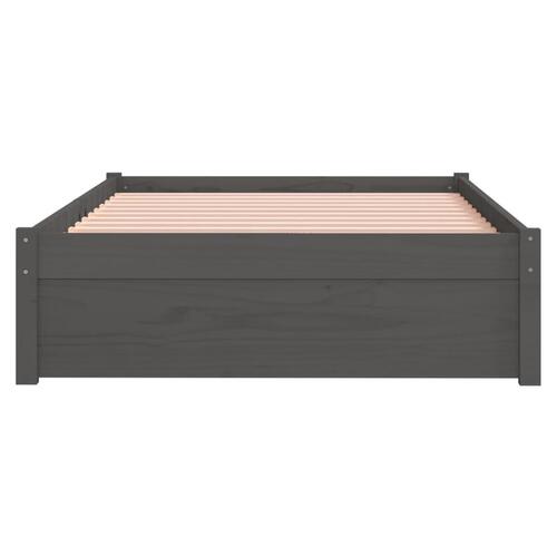 Sengeramme 100x200 cm massivt træ grå