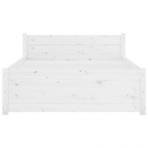Sengeramme 90×190 cm - single i massivt fyrretræ, hvid