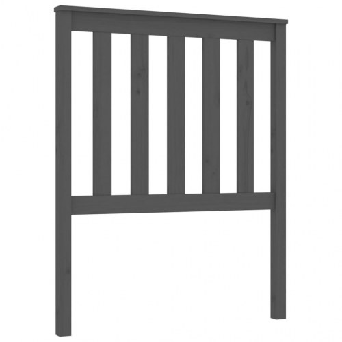Sengegavl 81×6×101 cm i massivt fyrretræ - grå
