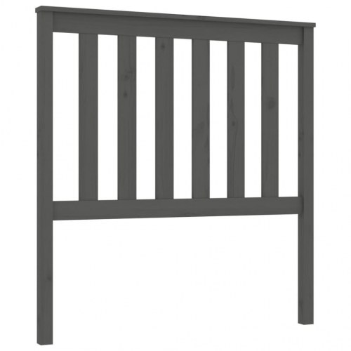 Sengegavl 96×6×101 cm i massivt fyrretræ - grå