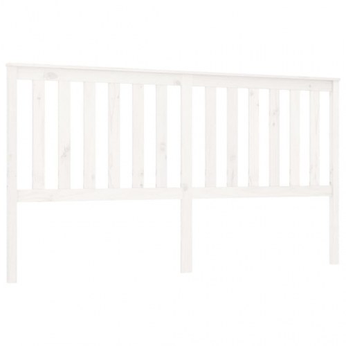 Sengegærde 186x6x101 cm massivt fyrretræ hvid