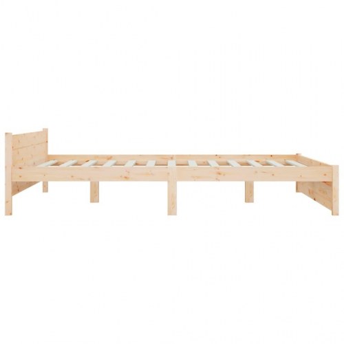 Sengeramme 140 x 190 cm i massivt fyrretræ - naturlig