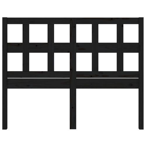 Sengegærde 125,5x4x100 cm massivt fyrretræ sort