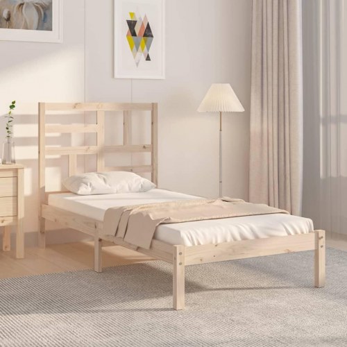 Sengeramme 90 x 190 cm i massivt fyrretræ - enkeltmandsseng