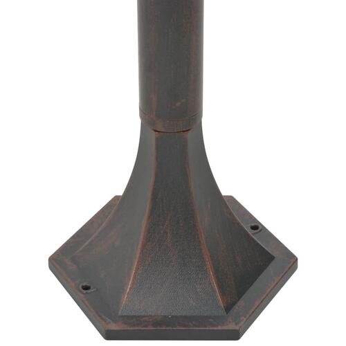Havestolpelamper 6 stk. E27 110 cm aluminium bronzefarvet