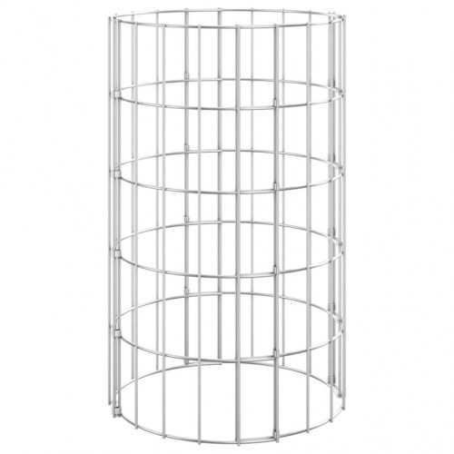 Gabionsøjle Ø30x50 cm galvaniseret stål rund