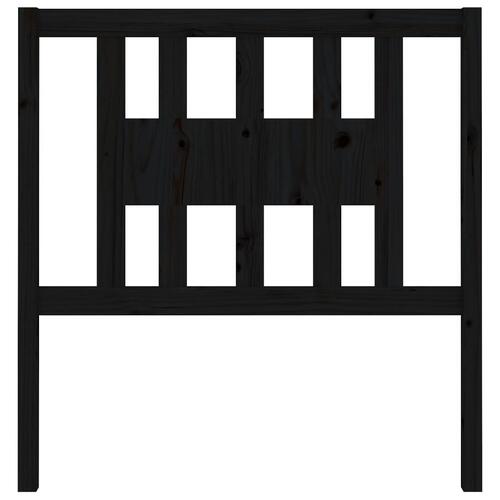 Sengegærde 106x4x100 cm massivt fyrretræ sort