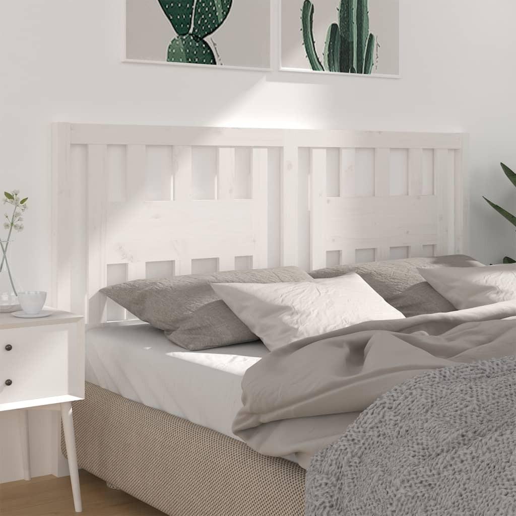 Sengegærde 141x4x100 cm massivt fyrretræ hvid