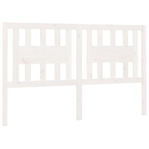 Sengegærde 141x4x100 cm massivt fyrretræ hvid
