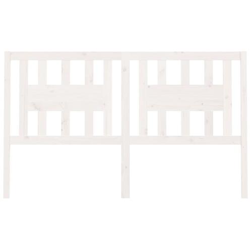 Sengegærde 141x4x100 cm massivt fyrretræ hvid