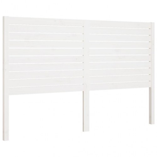 Sengegavl 166 × 4 × 100 cm - massivt fyrretræ, hvid