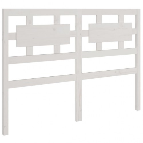 Sengeramme 135x190 cm dobbelt massivt fyrretræ hvid
