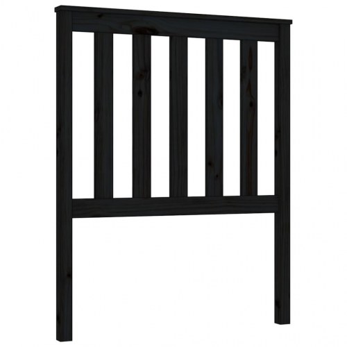 Sengegærde 81x6x101 cm massivt fyrretræ sort