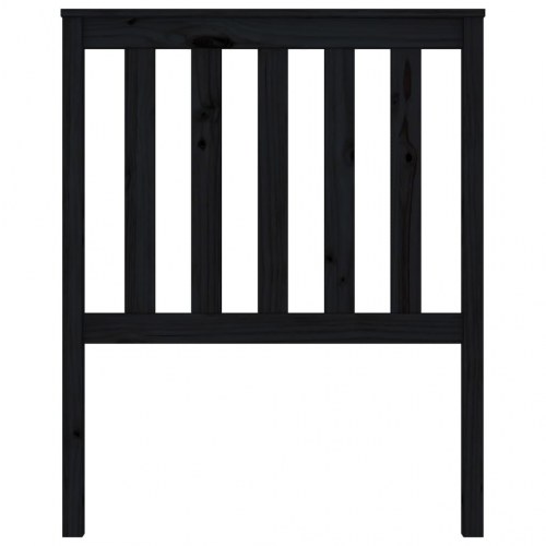 Sengegærde 81x6x101 cm massivt fyrretræ sort
