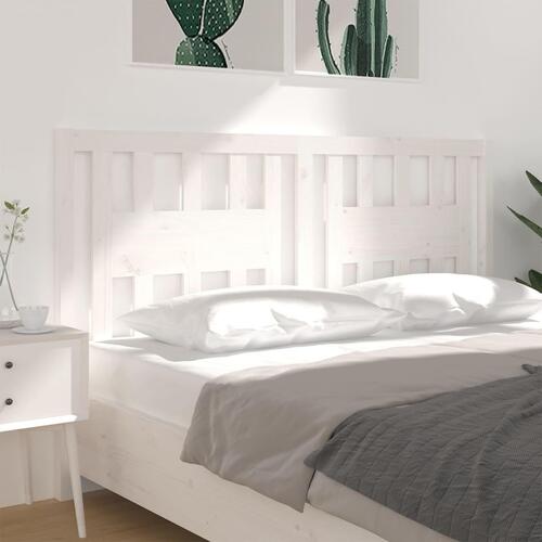 Sengegærde 126x4x100 cm massivt fyrretræ hvid