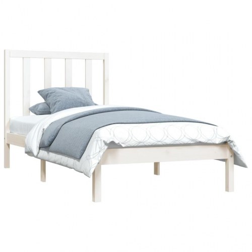 Sengeramme 75x190 cm Small Single i massivt fyrretræ - hvid
