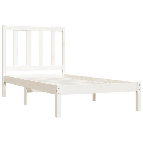 Sengeramme 75x190 cm Small Single i massivt fyrretræ - hvid