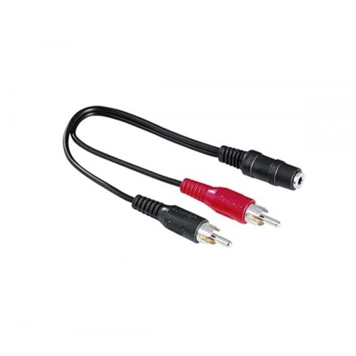 Hama Audio Jack til 2 RCA-kabel, 0,12 m - Sort