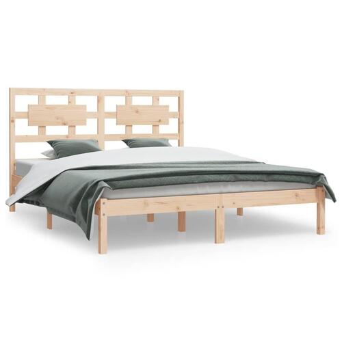Sengeramme uden madras 160x200 cm massivt fyrretræ