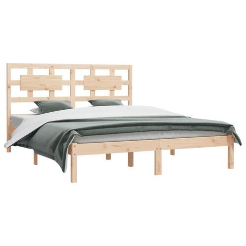 Sengeramme uden madras 160x200 cm massivt fyrretræ