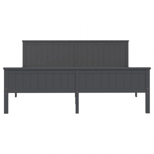 Sengeramme 200×200 cm i massivt fyrretræ - grå