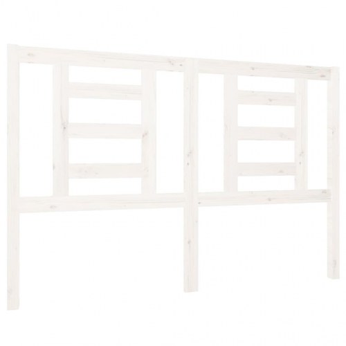 Sengegavl 126×4×100 cm i massivt fyrretræ - hvid