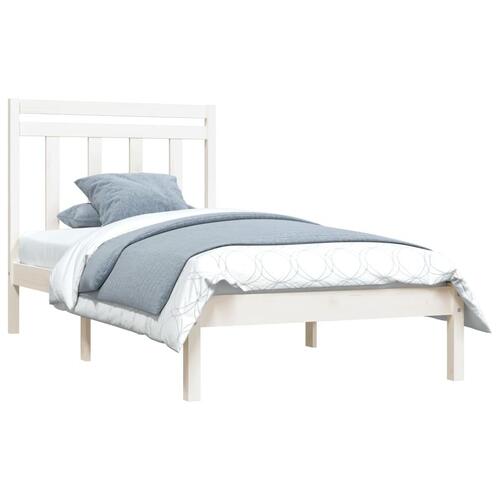 Sengeramme 100x200 cm massivt træ hvid