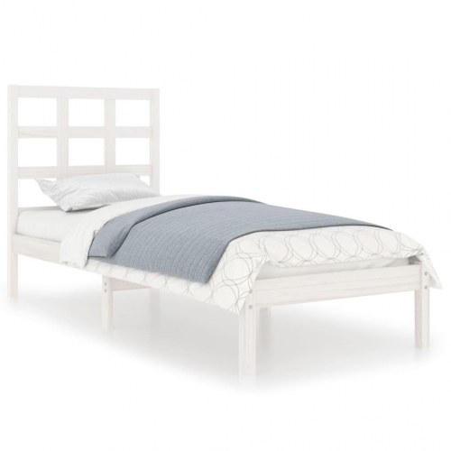 Sengeramme med sengegærde 75 x 190 cm Small Single - hvid