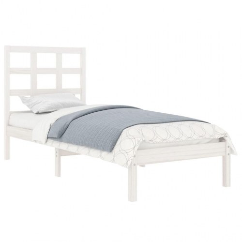 Sengeramme med sengegærde 75 x 190 cm Small Single - hvid