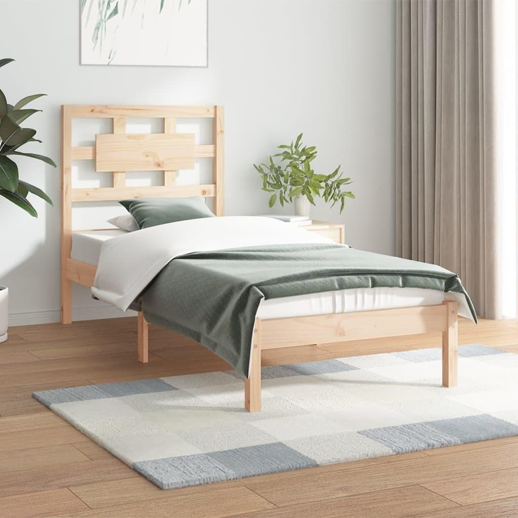 Sengeramme uden madras 100x200 cm massivt fyrretræ
