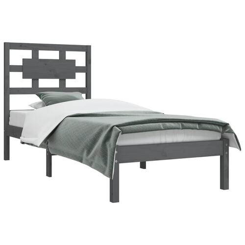 Sengeramme 100x200 cm massivt fyrretræ grå
