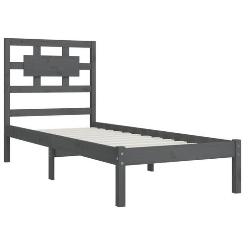 Sengeramme 100x200 cm massivt fyrretræ grå