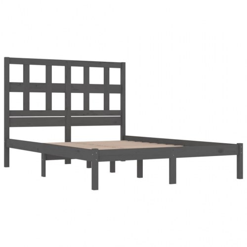 Sengeramme 150x200 cm King Size massivt fyrretræ grå