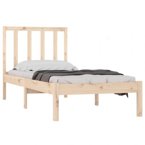 Sengeramme 75 x 190 cm i massivt fyrretræ - uden madras