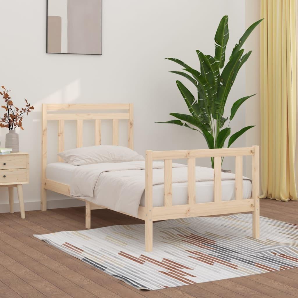 Sengeramme 90x200 cm massivt fyrretræ