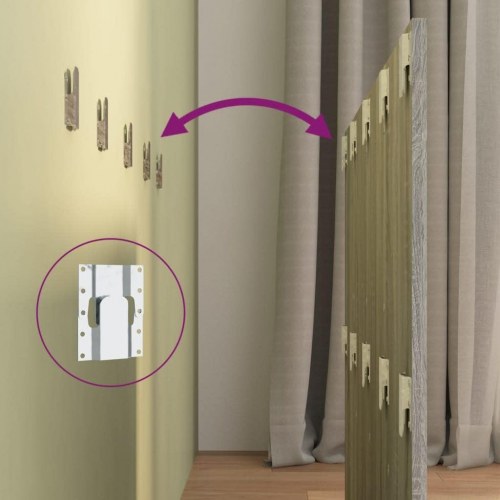 Sengegavl med opbevaring konstrueret træ grå sonoma-eg