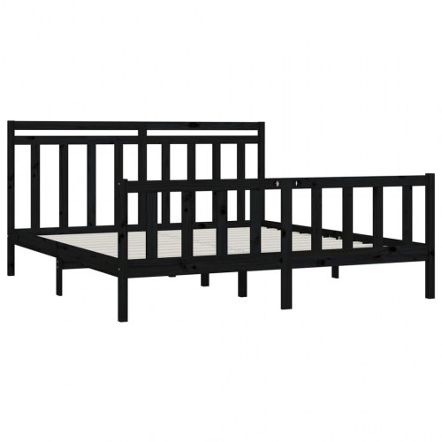 Sengeramme 180x200 cm Super King massivt fyrretræ grå