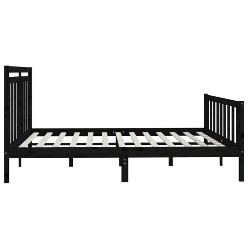 Sengeramme 180x200 cm Super King massivt fyrretræ grå