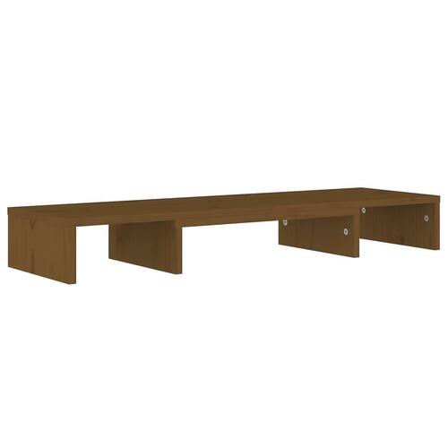 Skærmholder 80x24x10,5 cm massivt fyrretræ gyldenbrun