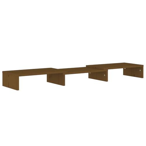 Skærmholder 80x24x10,5 cm massivt fyrretræ gyldenbrun