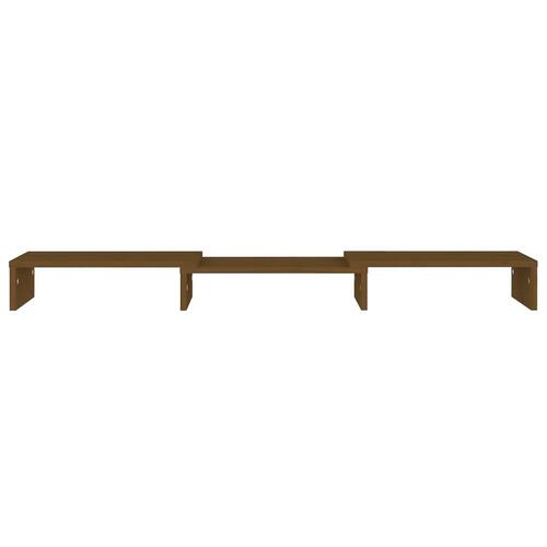 Skærmholder 80x24x10,5 cm massivt fyrretræ gyldenbrun